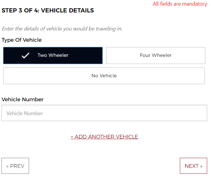 Vehicle Details Page