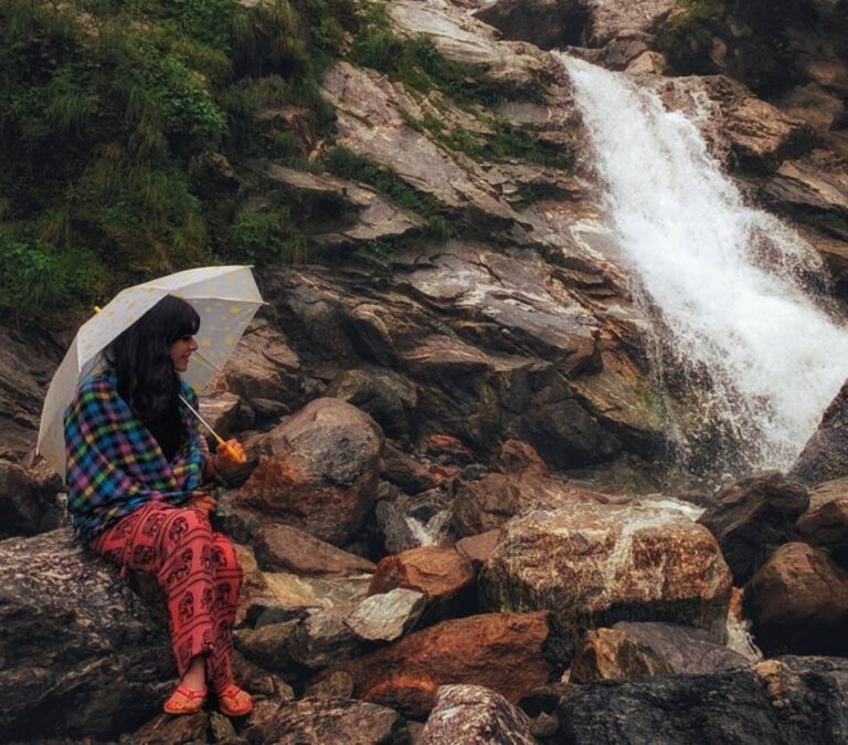 A waterfall in Sikkim