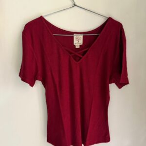 Vintage Red Charm - Thrifted Australian M Top